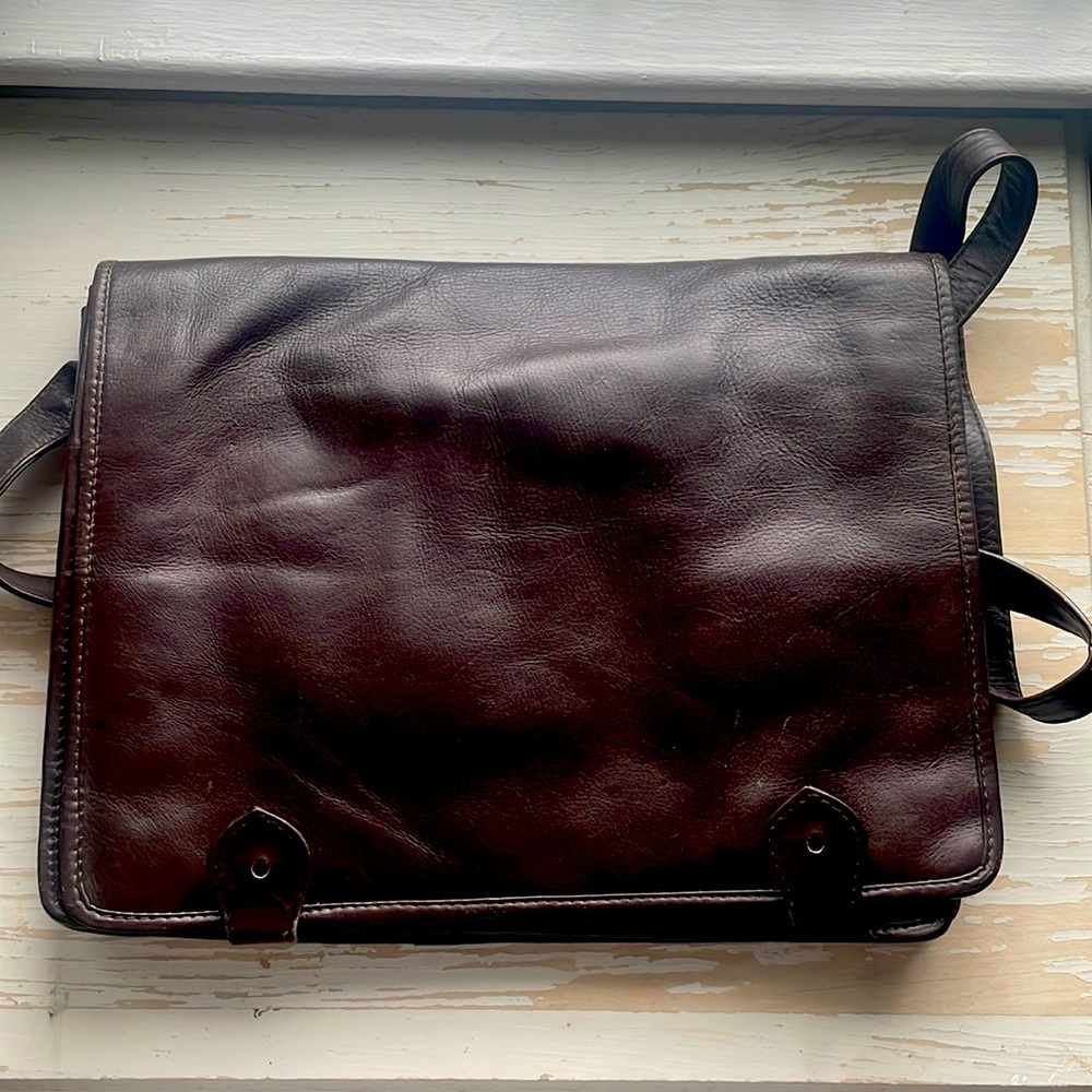 Vintage Leather Barganza bag Crab Compass Line